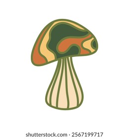 Retro Psychedelic Graphic - Mushroom