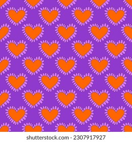 retro psychedelic patterns-hearts and valentines for February 14th.Funky and groovy heart shapes ornaments.Hippie rainbow backgrounds only good vibes.valentine's day 1970-1980