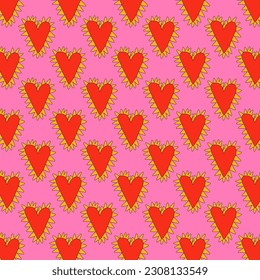 retro psychedelic patterns-hearts and valentines for February 14th.Funky and groovy heart shapes ornaments.Hippie rainbow backgrounds only good vibes.valentine's day 1970-1980