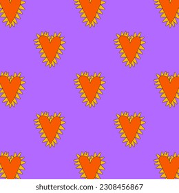 retro psychedelic patterns-hearts and valentines for February 14th.Funky and groovy heart shapes ornaments.Hippie rainbow backgrounds only good vibes.valentine's day 1970-1980