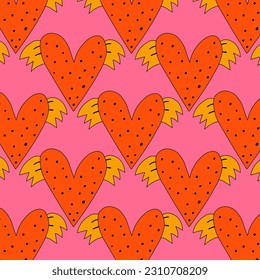 retro psychedelic patterns-hearts and valentines for February 14th.Funky and groovy heart shapes ornaments.Hippie rainbow backgrounds only good vibes.valentine's day 1970-1980