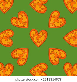 retro psychedelic patterns-hearts and valentines for February 14th.Funky and groovy heart shapes ornaments.Hippie rainbow backgrounds only good vibes.valentine's day 1970-1980