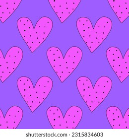 retro psychedelic patterns-hearts and valentines for February 14th.Funky and groovy heart shapes ornaments.Hippie rainbow backgrounds only good vibes.valentine's day 1970-1980