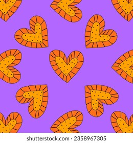 retro psychedelic patterns-hearts and valentines for February 14th.Funky and groovy heart shapes ornaments.Hippie rainbow backgrounds only good vibes.valentine's day 1970-1980