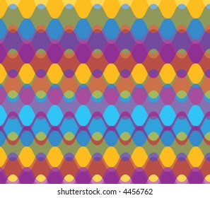 retro purple chain waves (vector) - illustrated background pattern