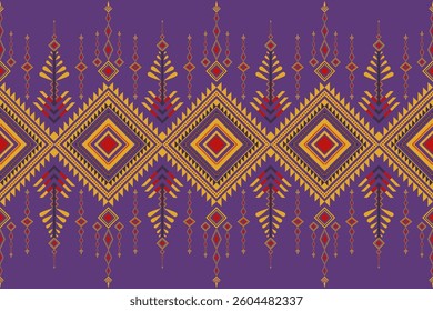 Retro purple geometric abstract ethnic pattern. Geometric oriental tribal background folk embroidery Navajo textile fashion. Embroidery Aztec style. Design for wallpaper, Batik, clothing, Sarong