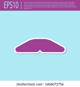 Retro purple Homemade pie icon isolated on turquoise background.  Vector Illustration