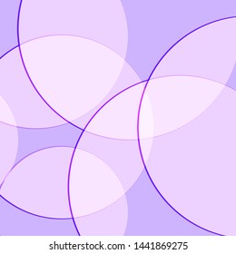Retro purple round shapes repeatable motif. Abstract soft round geometric pattern. Vector illustration