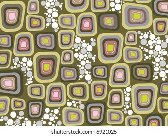 retro purple soft edge squares and dots (vector)