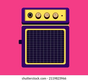 Retro purple vintage radio, 90s concept, vector illustration for social media design needs, websites and other promotions