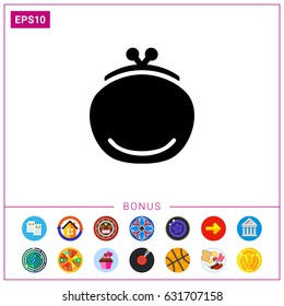 Retro purse icon