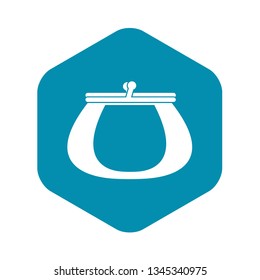 Retro purse icon in simple style isolated vector illustration