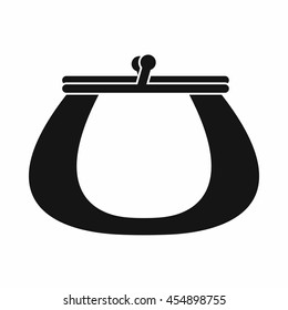 Retro purse icon in simple style isolated vector illustration