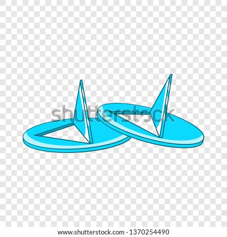 Retro pushpins icon in cartoon style isolated on background for any web design 