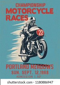 retro race poster illustration