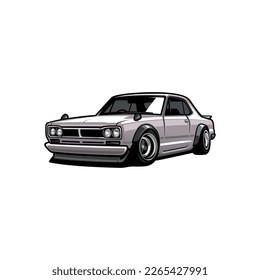 retro racing car logo vector