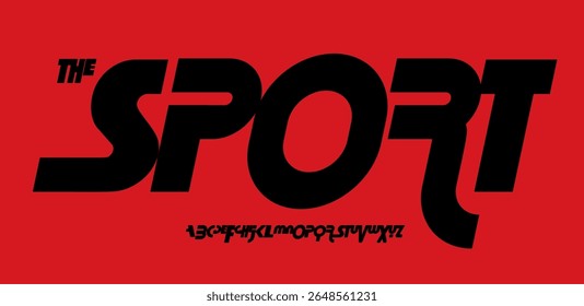 Fonte de corrida retro, alfabeto inclinado criativo, letras automotivas vintage dinâmicas com cauda, esport sport typeface para o logotipo de letras rápido, manchete, design tipográfico urbano incomum. Tipo de vetor.