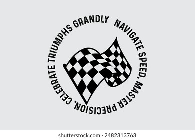 Retro Racing Typography Graphics design templates