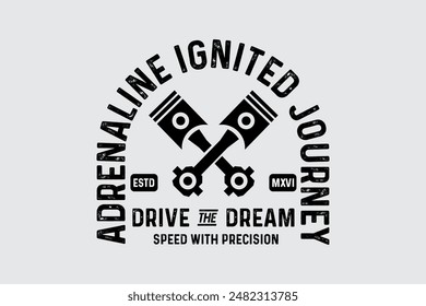 Retro Racing Typography Graphics design templates