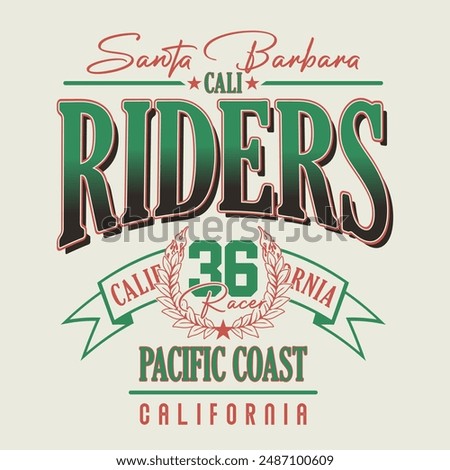 retro racing varsity slogan typographic design