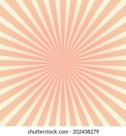 Retro radial background, vector illustration. 