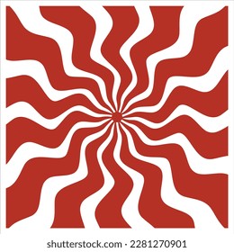 Retro Radial Explosion Design Vector