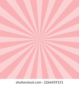 retro radial rays pink background pop art template