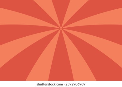 Retro radial sunburst pattern in warm orange tones. Perfect for vintage backgrounds, posters, and nostalgic graphic designs.