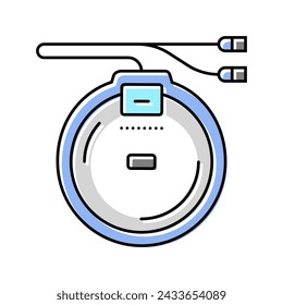 retro radio character music color icon vector. retro radio character music sign. isolated symbol illustration