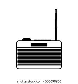 retro radio device isolated icon vector illustration design