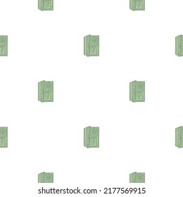 Retro radio engraved seamless pattern. Vintage media equipment in hand drawn style. Sketch old device. Texture for fabric, wallpaper, textile, print, title, wrapping paper. Vector illustration.
