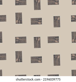 Retro radio engraved seamless pattern. Vintage media equipment in hand drawn style. Sketch texture for fabric, wallpaper, textile, print, title, wrapping paper. Vector illustration.