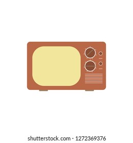 Retro radio flat icon vector design illustration.