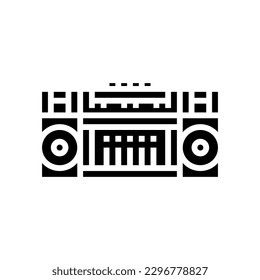 retro radio hipster retro glyph icon vector. retro radio hipster retro sign. isolated symbol illustration