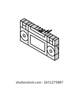 retro radio hipster retro isometric icon vector. retro radio hipster retro sign. isolated symbol illustration