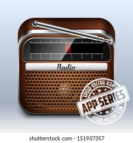 Retro Radio Icon, App Series