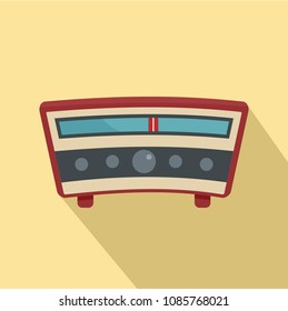 Retro radio icon. Flat illustration of retro radio vector icon for web design