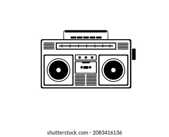 Icono de radio retro de alto vector