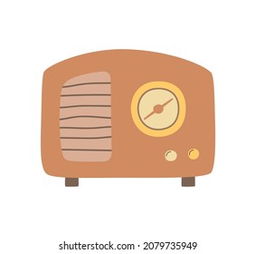 Retro radio, retro radio icon, to listen to the broadcast, broadcasting, communication.