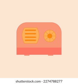 Retro radio, retro radio icon, to listen to the broadcast, broadcasting, communication. Flat design, vector illustration, vector.