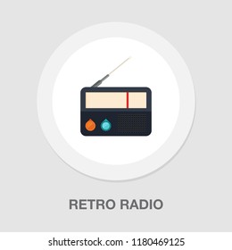 Retro Radio Icon - Media And Music Symbol