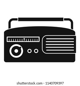 Retro radio icon. Simple illustration of retro radio vector icon for web design isolated on white background