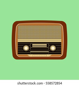 Retro Radio icon vector