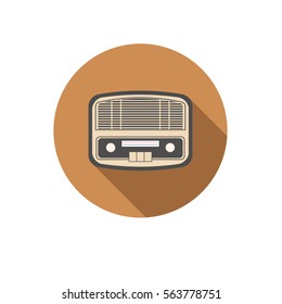 Retro Radio icon vector