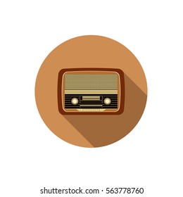 Retro Radio icon vector