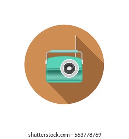 Retro Radio icon vector