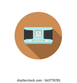 Retro Radio icon vector