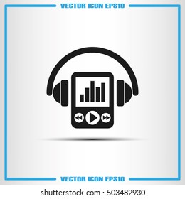 Retro radio icon vector EPS 10, abstract sign flat design,  illustration modern isolated badge for website or app - stock info graphics