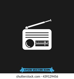 Retro radio icon vector illustration eps10