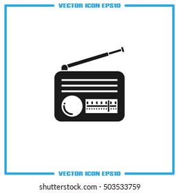 Retro radio icon vector illustration eps10
